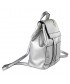 Bag backpack, Betty, in faux leather color silver
