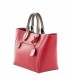 Handbag, Serena, Red, leather, made in Italy