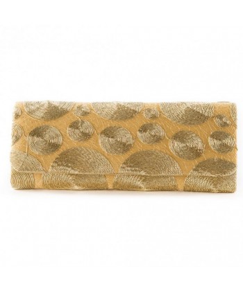 Bag clutch, Sissi Gold, fabric and lace