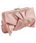Borsa clutch, Selene tiffany, in raso rosa chiaro