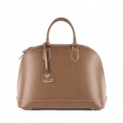 Handbag, Fernanada Beige, leather, made in Italy