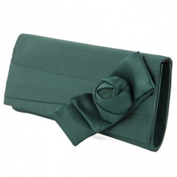 Clutch-tasche, Dalida Grün, aus satin mit schleife