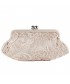 Bag clutch bag, Sweet pink, in satin fabric and lace