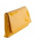 Bag clutch, Savina yellow, faux leather