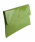 Bolsa de embreagem, Scarlett verde, coiro falso
