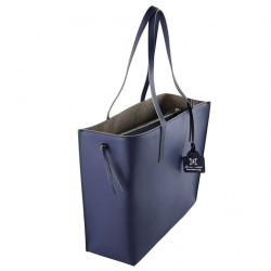 Shoulder bag, Sibyl blue, genuine leather