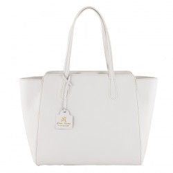 Shoulder bag, Tosca, white, genuine leather