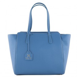 Shoulder bag, Tosca blue, genuine leather