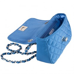 Shoulder bag, Louise blue, fabric