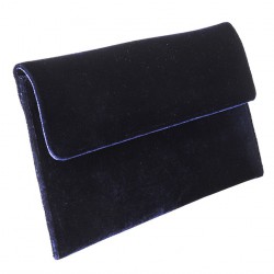 Bag clutch, Clorinda Blue velvet