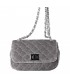 Shoulder bag, Cassandra grey, velvet