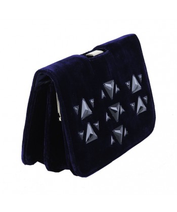 Bag clutch, Gertrude's blue velvet