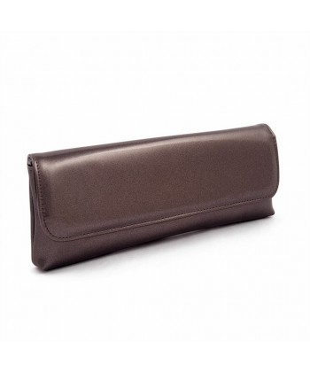Bag clutch, Artemia Pewter, eco-leather shiny
