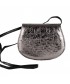Shoulder bag, Apollonia silver, in eco-leather, laminated