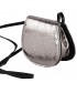 Shoulder bag, Apollonia silver, in eco-leather, laminated
