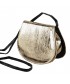 Shoulder bag, Apollonia, gold, eco-leather, laminated