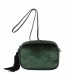 Shoulder bag, Adria green, velvet