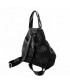 Bag backpack, Salua black, in eco leather embossed