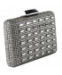 Bag clutch, that is silver, satin and crystals